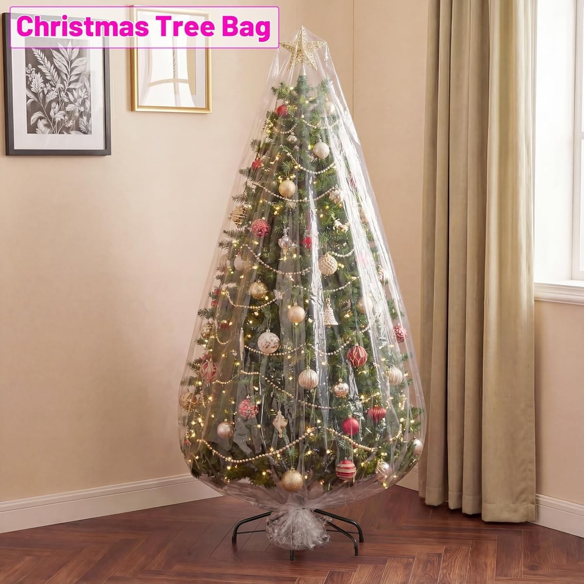 2 Pcs 98.4 x 59 Inches Large Balloon Bags for Transport, Christmas