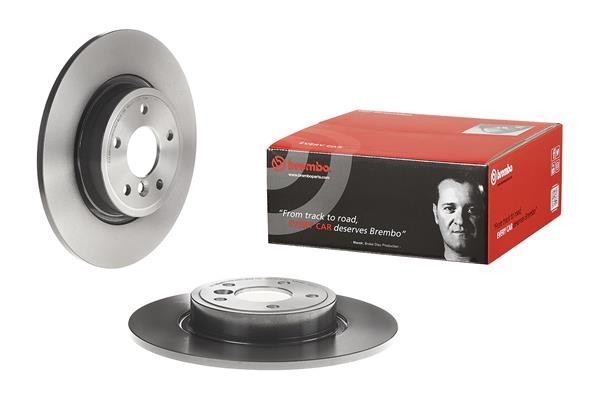 2x Brake Discs Pair Solid fits JAGUAR XF X260 3.0D Rear 2015 on 300mm Set Brembo