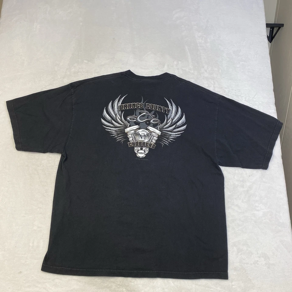 Camisa DE COLECCIÓN Orange County Choppers Para Hombres 3XL Negra Motociclista Ala Logo 2003 Foto 4 de 4