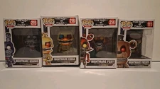 Nightmare Foxy, Bonnie, Chica, And Freddy New In Box Has Wear And Tear On Boxes