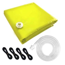 7' X 7' Drain Tarp Heavy Duty Ceiling Leak Diverter Yellow Roof Ceiling Leak 