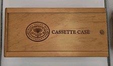Vintage NAPA VALLEY BOX Co. 12 Slot Wood Cassette Carrying Case - Made in U.S.A.