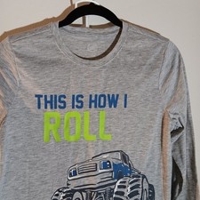 Wonder Nation Kids Pajama Set Monster Truck This Is How I Roll L 10-12 