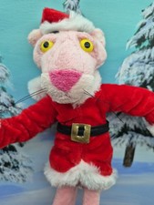 12" Aurora Christmas Pink Panther Posable Plush Used 2005 Vintage