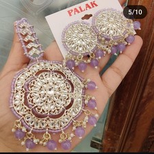 indian/Pakistani Asian Earrings with tikka partywear