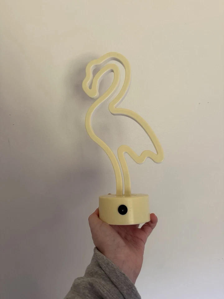 Lámpara Flamenco Rosa Neón Luz Vibrante LED Flamenco Luz Nocturna para Elegante Dec Foto 2 de 3