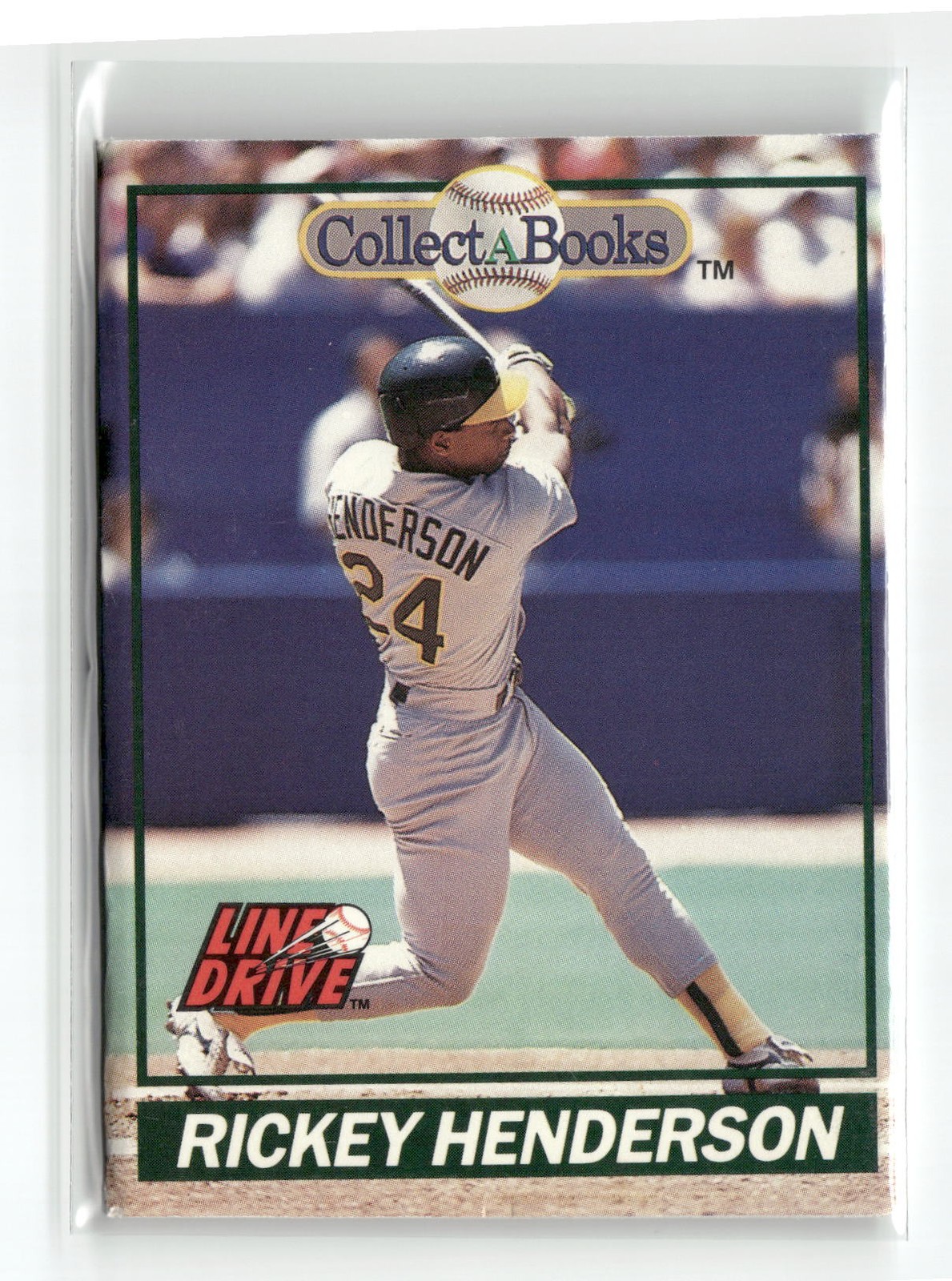 1991 Line Drive Collect-a-Books #25 Rickey Henderson Oakland Athletics