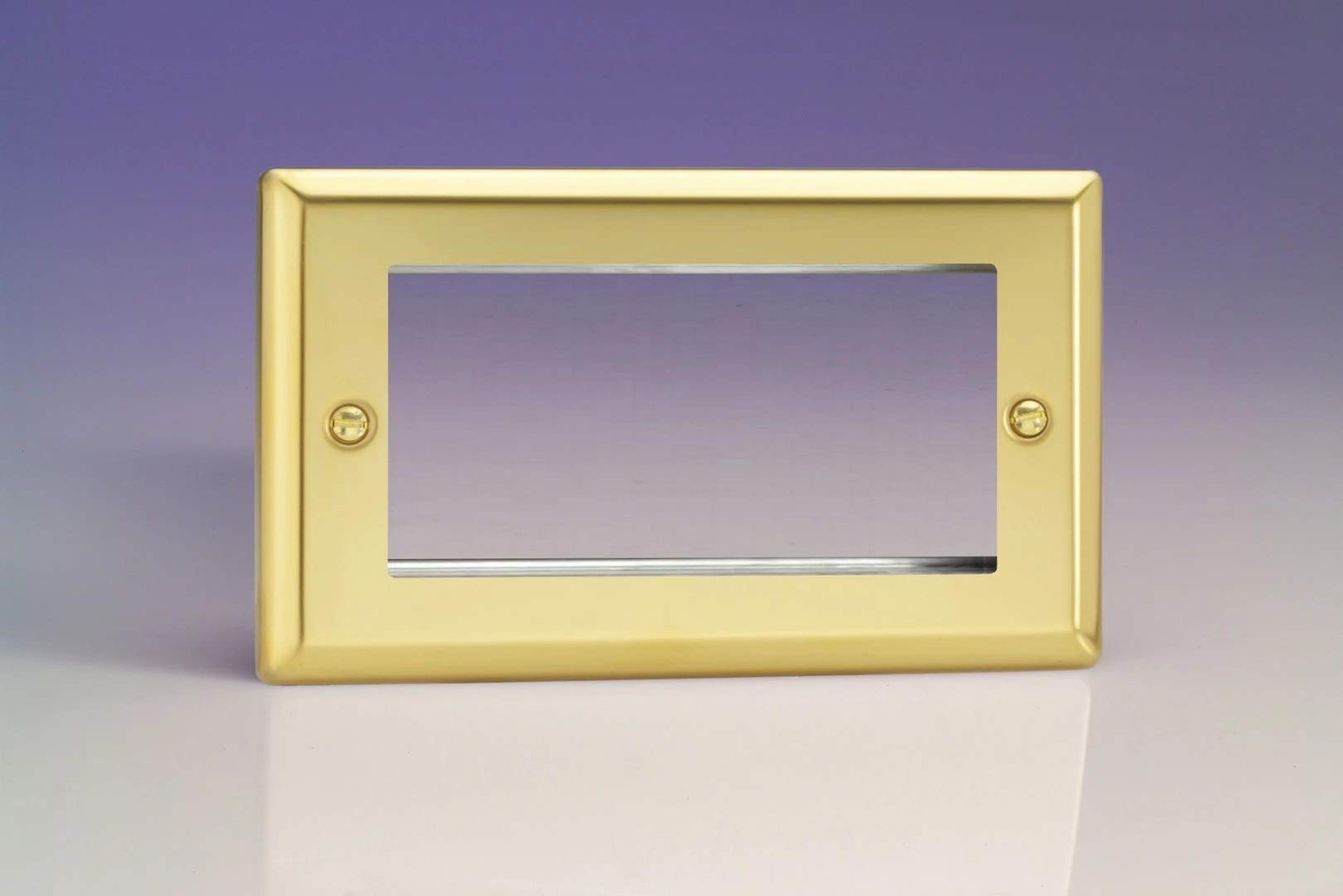 Varilight Data Grid Face Plate For 3 or 4 Data Module Widths Victorian Brass