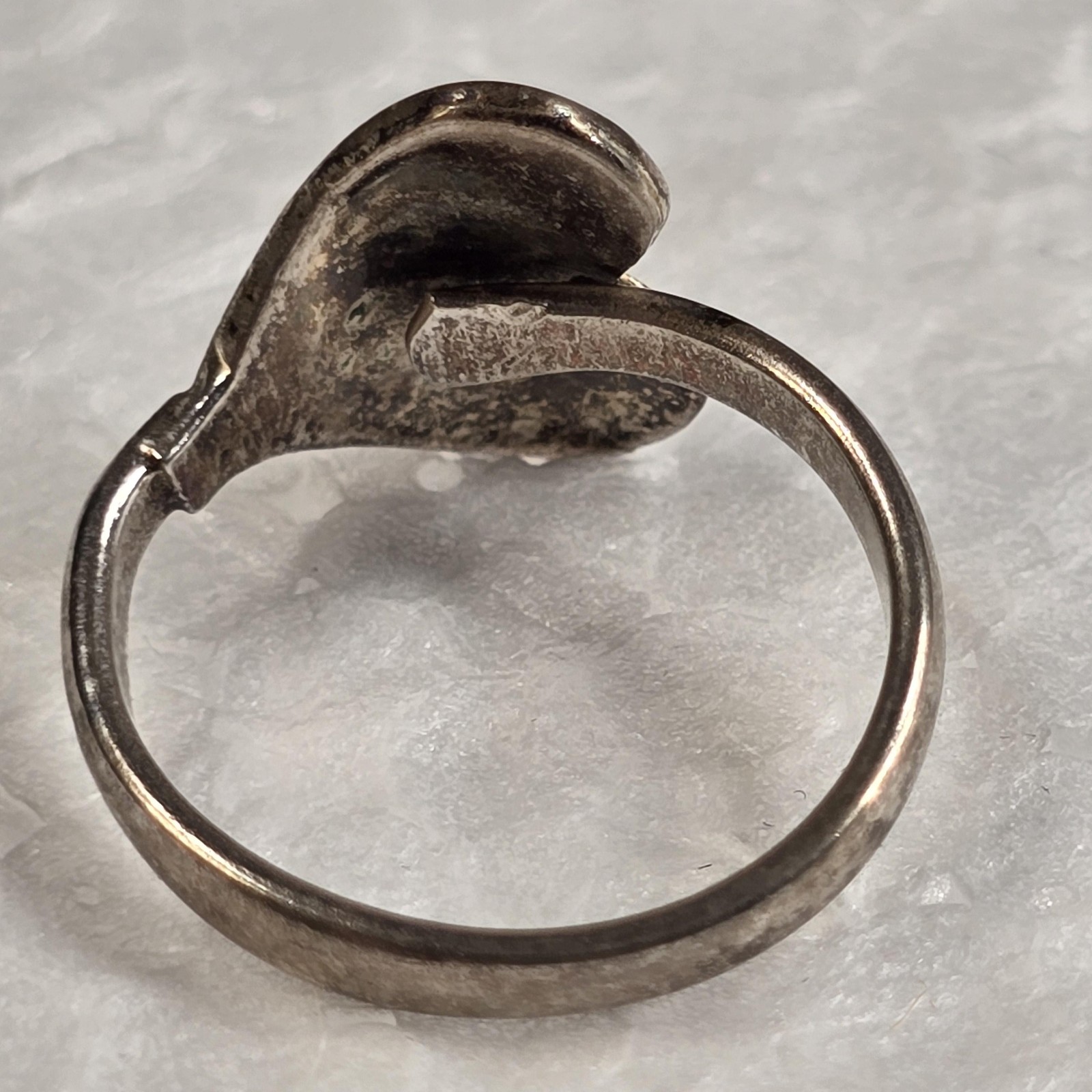 Abalone Shell Inlay Double Teardrop Ring Silver T… - image 4