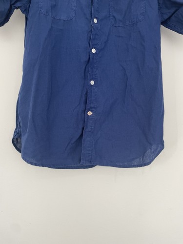 Reyn Spooner Men’s Small Blue Linen Blend Short Sleeve Button Up Shirt - Picture 5 of 15