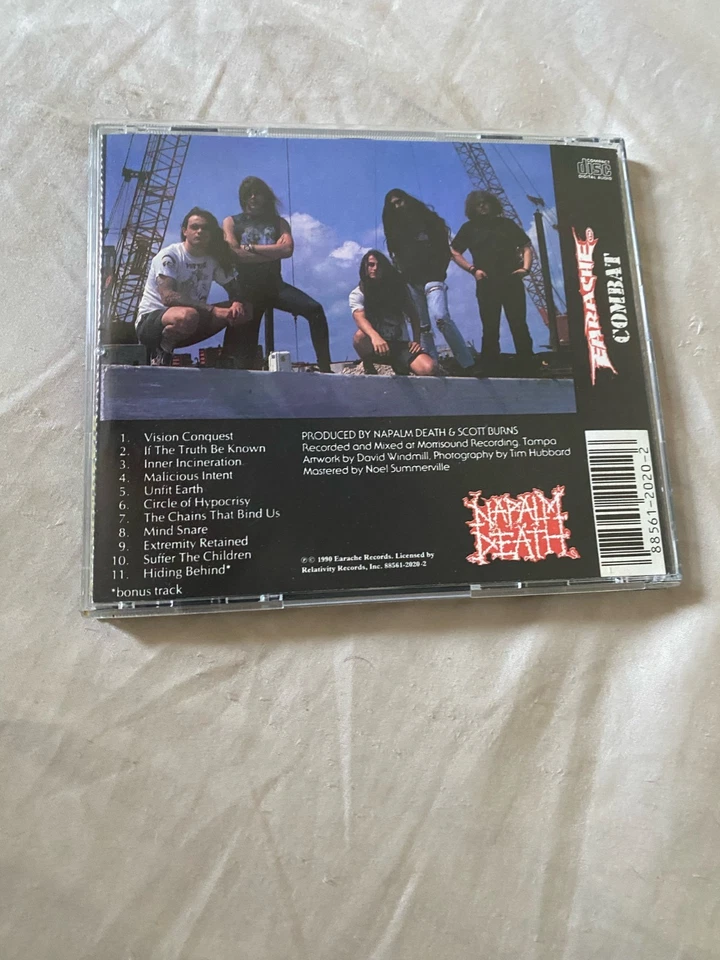 Napalm Death Harmony Corruption CD 1990 Original US Obituary Deicide Slayer Foto 4 de 4