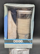 Vintage NOS Dixie Bathroom Wall Mount Cup Dispenser With Cups Prop 1994