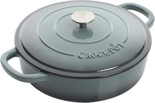 5 Quart Enameled Cast Iron Braiser Crock-Pot Slate Gray Oven Safe