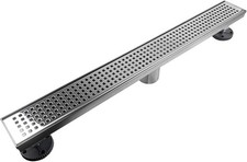 Neodrain 36-Inch Linear Shower Drain with Removable Quadrato Pattern Grate Cover