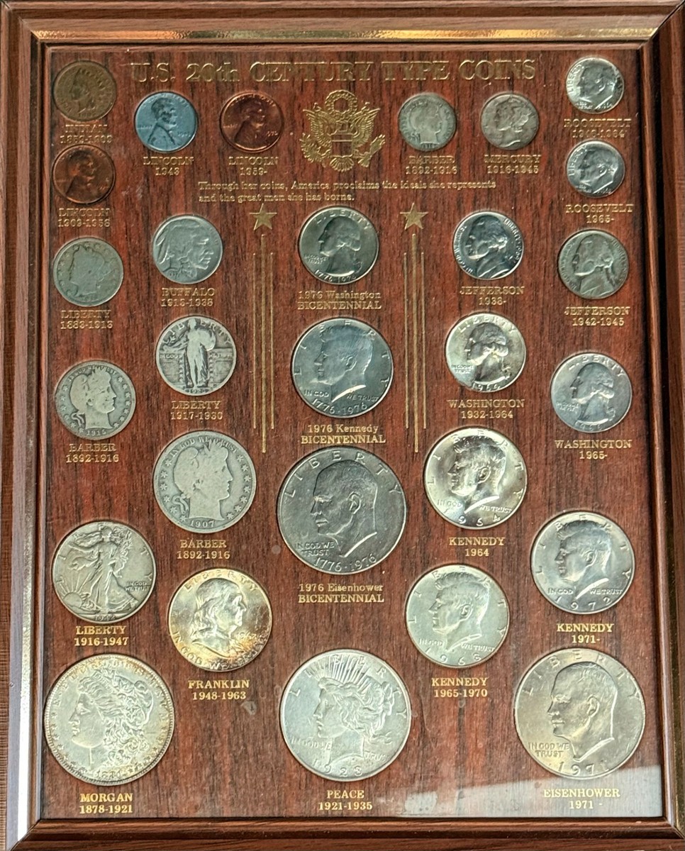 貨幣 US 20th century type coins Framed U.S. 20th Century Type Coins | eBay