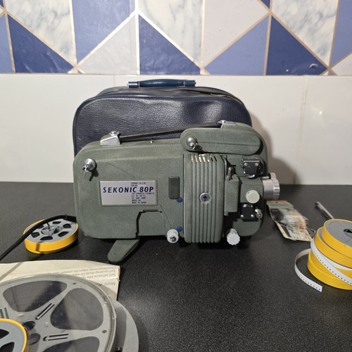 Sekonic 80P 8mm Projector & Reels In Original Leather Bag, Partly Working - Picture 5 of 20