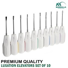 10 PCS White Dental Root Elevators Oral Surgery PDL Luxating Tooth loosening