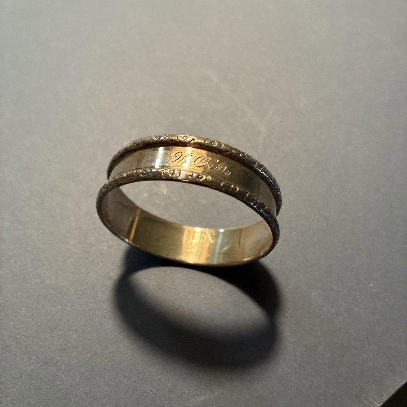 Antique Wallace Sterling Silver Napkin Ring Engraved with Initials Appx 10 Grams