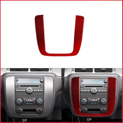For Silverado/tahoe/sierra 2007-2014 Red Carbon Fiber Radio Climate Control Trim