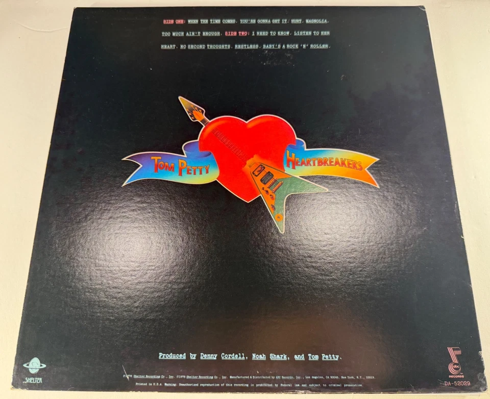 TOM PETTY & THE HEARTBREAKERS YOU'RE GONNA GET IT PROMO VINYL RECORD LP VG - Image 2 of 4