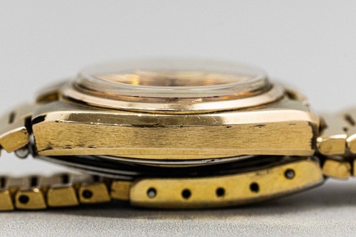 *NEAR MINT* Vintage OMEGA Seamaster Cal.684 Automatic Gold Pink Date Ladies 27mm - Picture 6 of 16