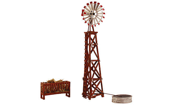 H0 Scale -- Woodland Windmill With Accessories -- 5043 Neu