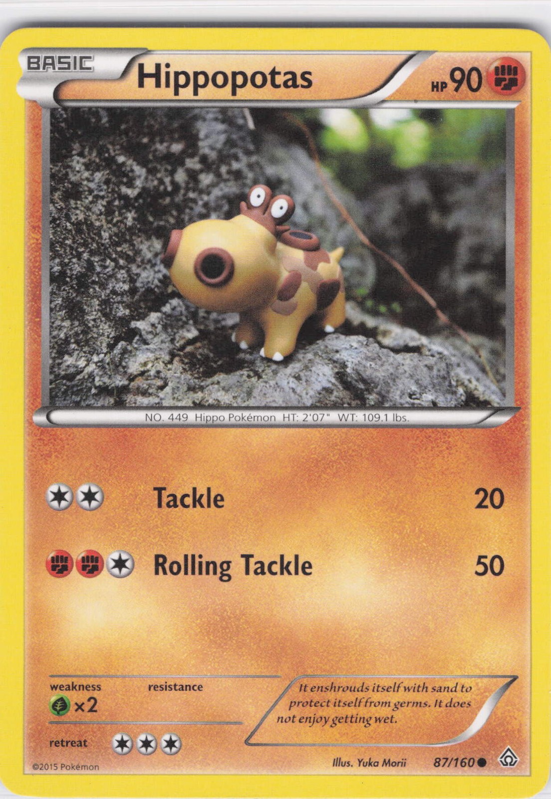 2015 Hippopotas Common XY - Primal Clash 87/160 Normal LP-NM