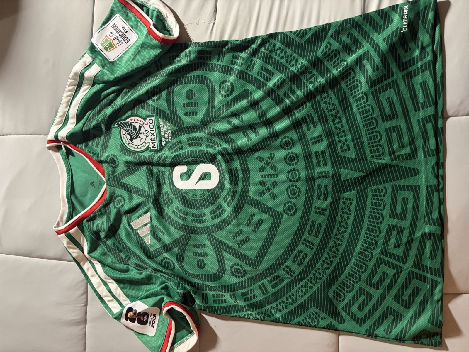 ADIDAS MEXICO WC2026 VS ENGLAND LIRA HOME L JERSEY SHIRT
