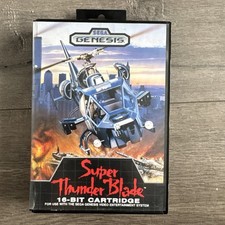 Super Thunder Blade Sega Genesis, 1989 Complete In Box Cib  Manual. Tested