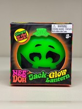 Schylling Nee Doh Jack Glow Lantern Halloween Squeeze Toy Glows In The Dark