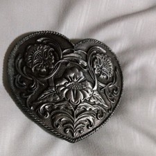 vintage USA Made Siskiyou HEART Belt Buckle