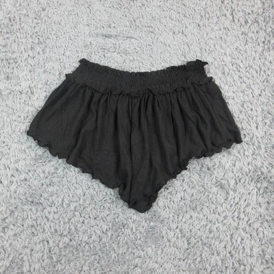 Out From Under Sleep Shorts Womens Medium Black Stay At Home Coz Ruffle NWOT