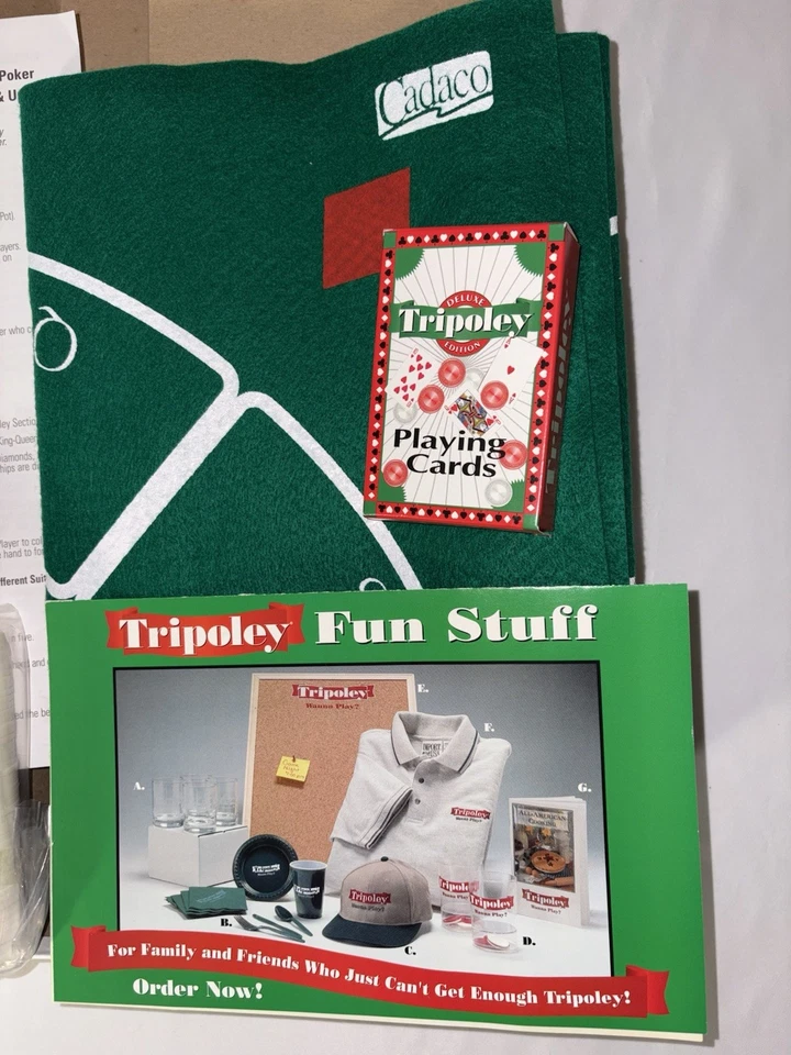 VINTAGE Tripoley Deluxe Edition COMPLETE Cadaco 1999 Cards Poker Hearts Rummy - Image 2 of 4