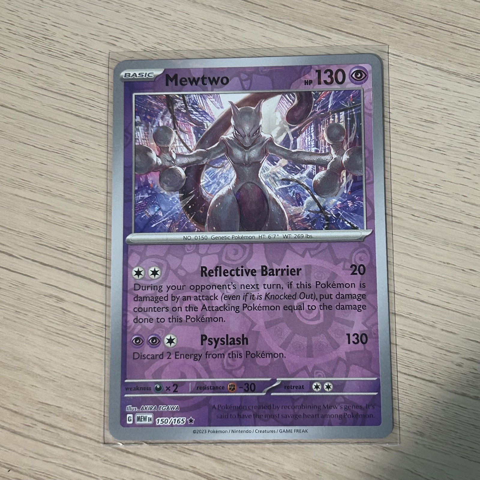 Mewtwo Reverse Holo NM 150/165 Scarlet & Violet 151 Pokemon Card