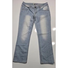 Jolt Women's Size 5 Light Wash Denim Jeans Rhinestone Pocket Details
