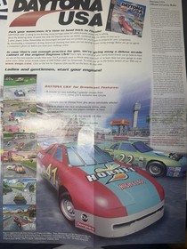 rare Daytona USA 2001 promotional poster for the Sega Dreamcast Insert 