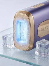 IPL Hair Removal Device Ice-Cooling LCD Display Portable Purple Gold