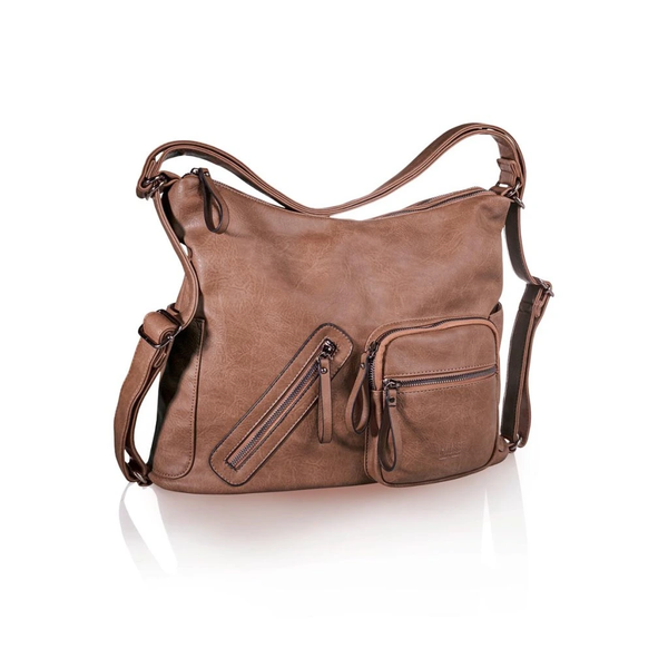 His Damen Tasche Hybrid Beige Schultertasche Handtasche Tragetasche Rucksack-image
