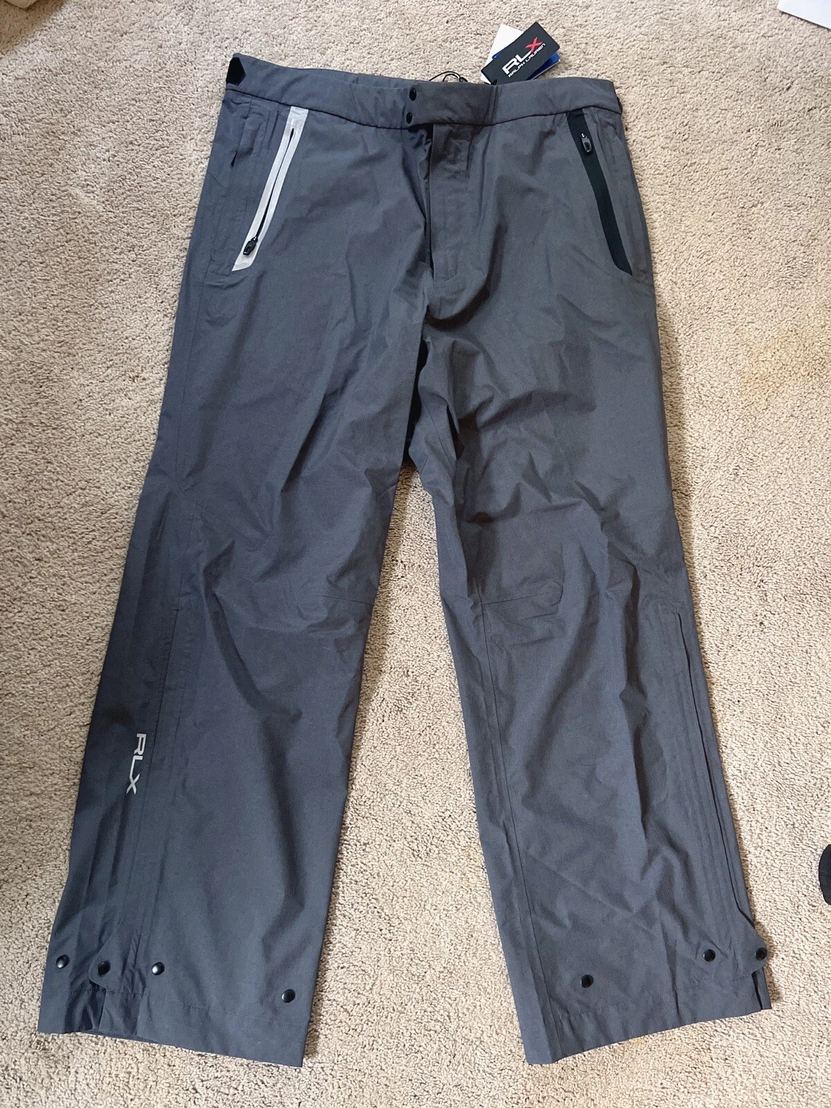 Polo RLX Ralph Lauren Rain Waterproof Golf Pants New gray Sz XXL $325 NWT
