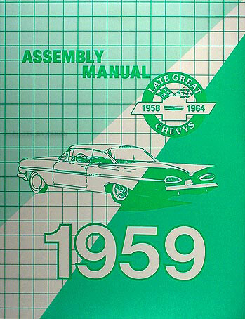 1959 Chevy Assemblage Manuel 59 El Camino Impala Bel 'Biscayne Chevrolet Voiture - Afbeelding 1 van 2