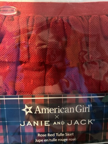 Janie And Jack Rose Red Tulle Skirt Outfit American Girl Doll Clothes - Picture 3 of 9