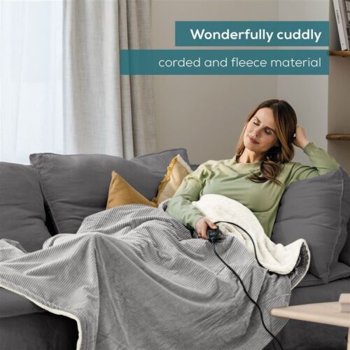 Beurer HD 81 Coperta Riscaldata Grigio Verde Planet 110 W GARANZIA 3 ANNI - Foto 8 di 9