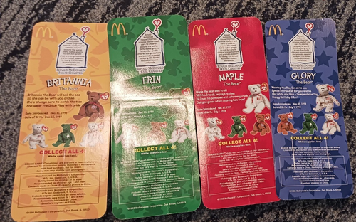 4er SET RONALD McDONALD HOUSE CHARITIES BÄREN -TY BEANIE BABYS 1999 NEU - Bild 6 von 10