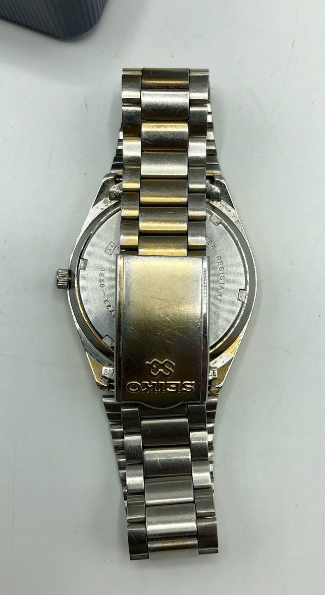 Seiko Mens DX Quartz Day Date Stainless Gold Tone Watch Seiko Mens DX Quartz Day Date Stainless Gold Tone Watch