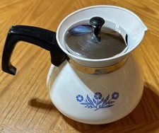 Vintage Corning Ware Blue Cornflower 6 Cup Tea Pot Kettle With Lid