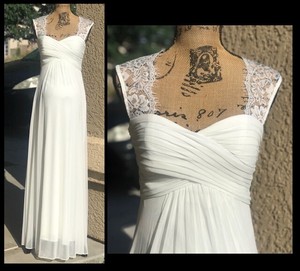 white backless maternity dress