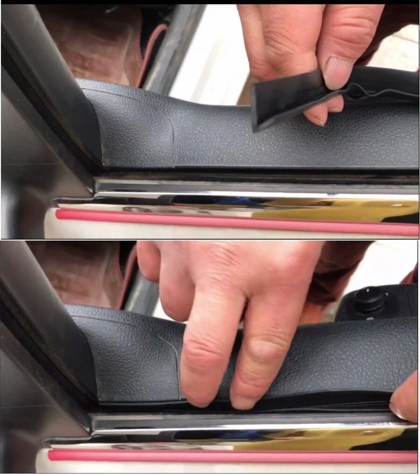 Faixa selada de borracha preta 4M carro frente traseira janela lateral borda acabamento tira meteorológica - Imagem 4 de 4