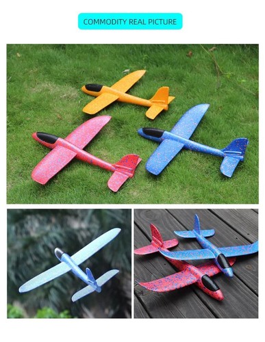 Big Foam Plane Glider Hand Throw Airplane Light Inertial EPP Bubble Planes 50CM - Picture 14 of 15