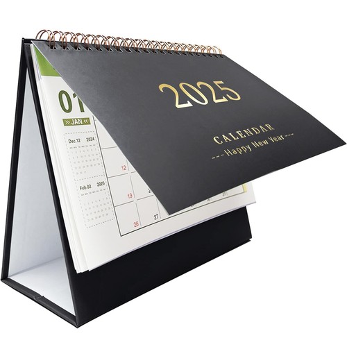 2025 Small Desk Calendar Standing Flip Desk Calendar from JAN 2025 to DEC 202...