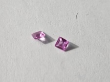 Lab Created Pink Sapphire Square faceted loose stones